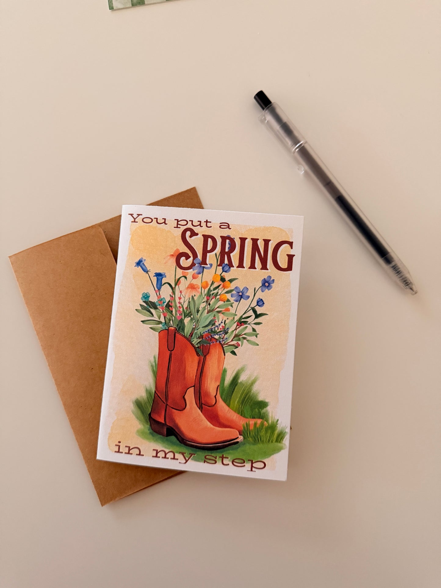 "Spring in my Step" Greeting Card