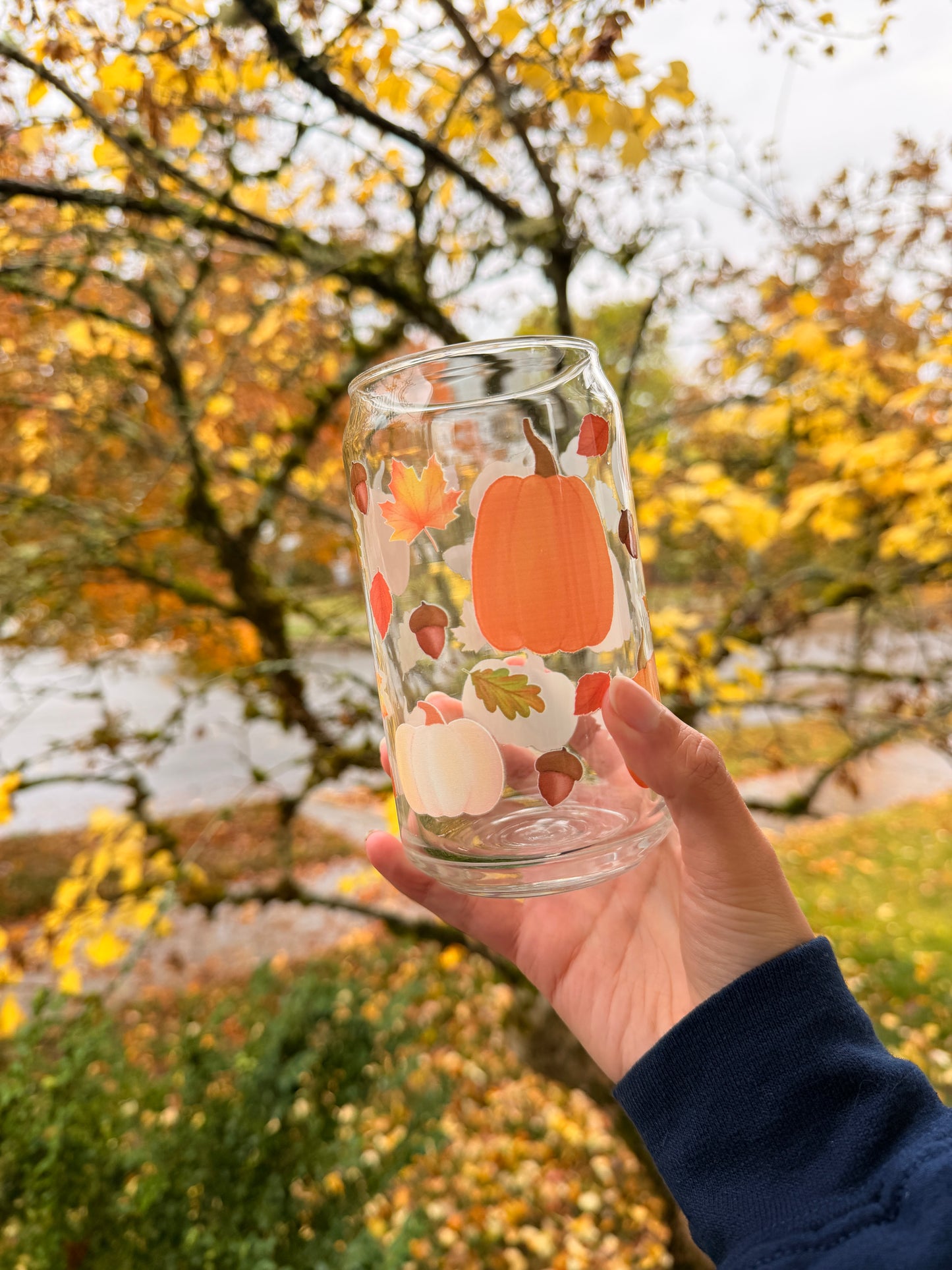 Pumpkin Sipper Glass, 16oz