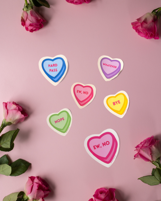 Valentine heart stickers