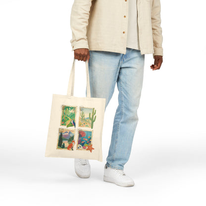 Protect Nature Postage Stamp Tote Bag