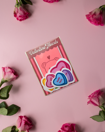 Valentine heart stickers