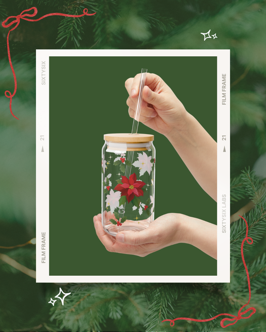 Holiday Sipper Glass, 16oz