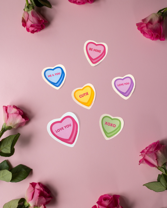 Valentine heart stickers