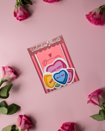 Valentine heart stickers