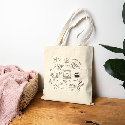 Coffee Doodle Tote Bag