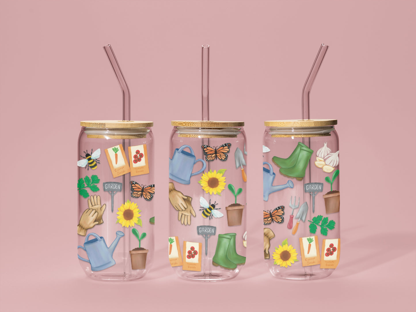 Garden Sipper Glass, 16oz