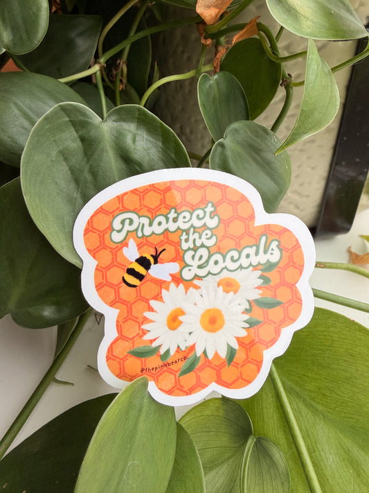 Protect the Locals Bee Sticker