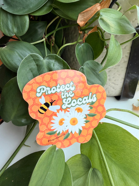 Protect the Locals Bee Sticker
