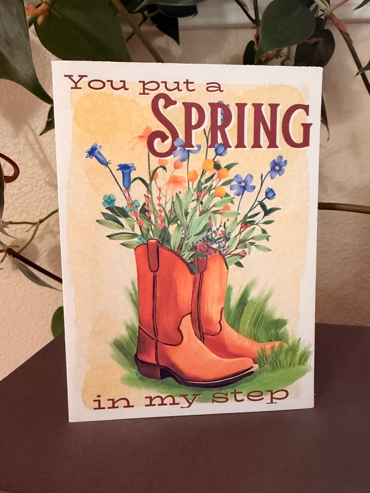 "Spring in my Step" Greeting Card