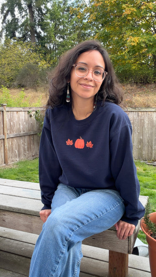 Fall Pumpkin Crewneck Sweatshirt