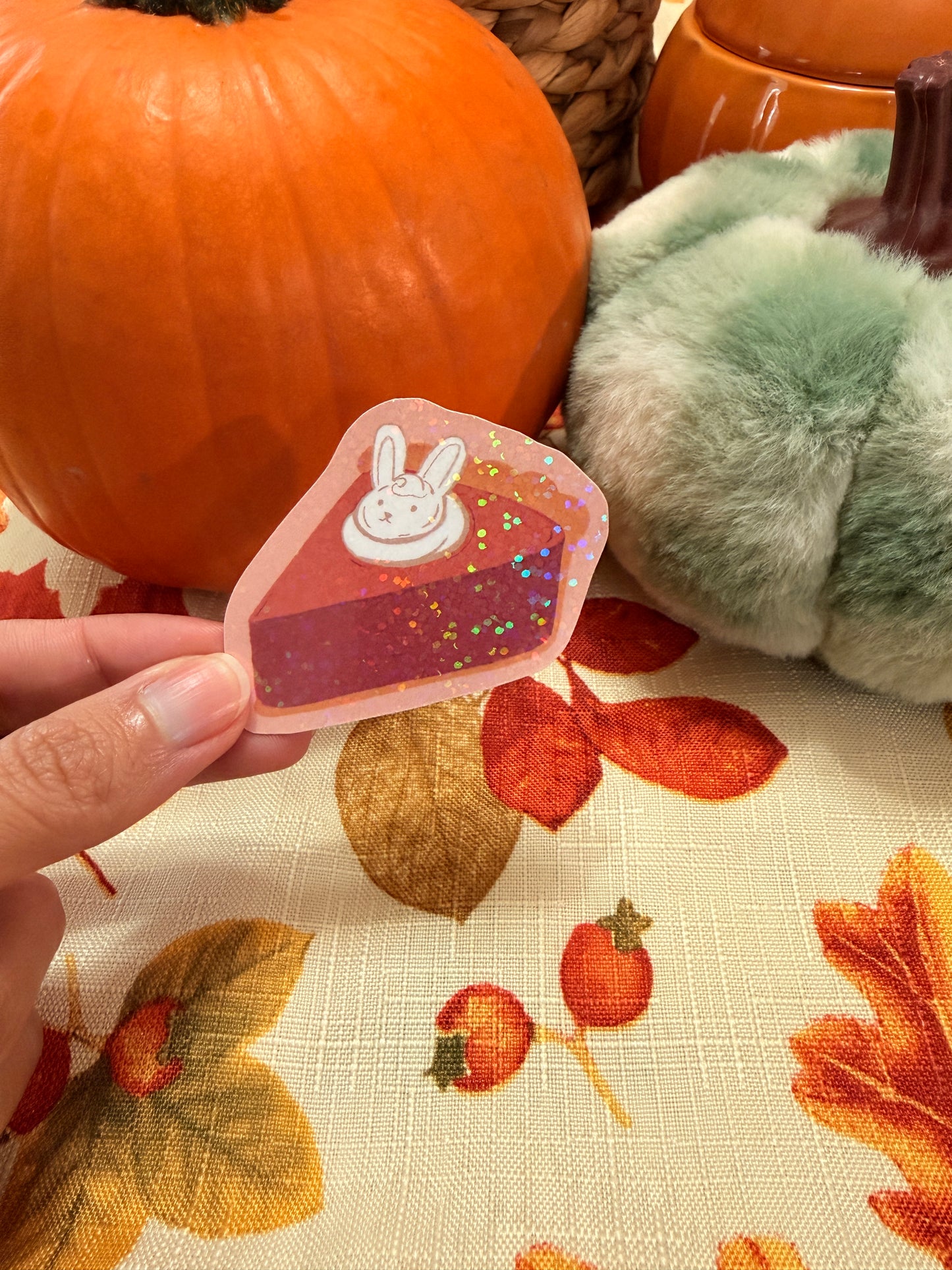 Bunny Pumpkin Pie Sticker