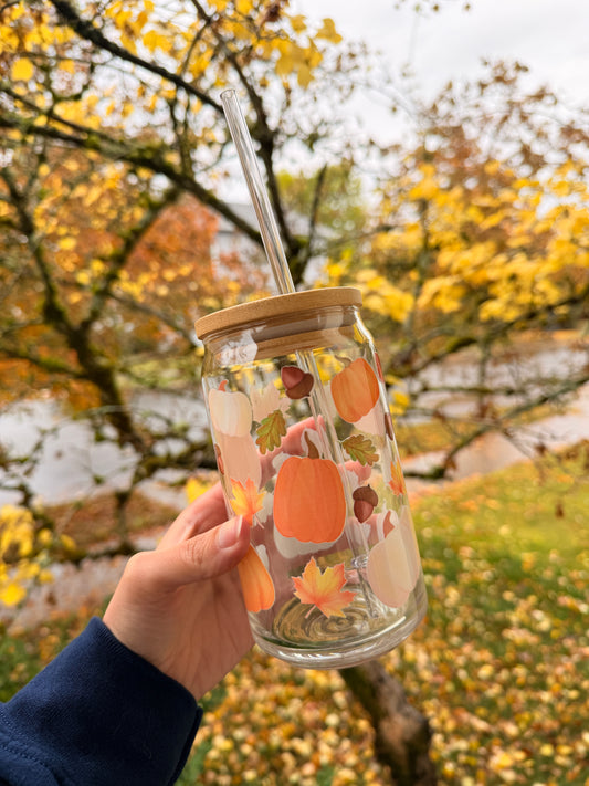 Pumpkin Sipper Glass, 16oz