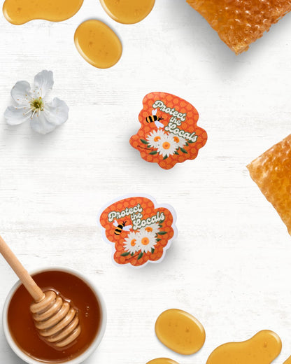 Protect the Locals Bee Sticker