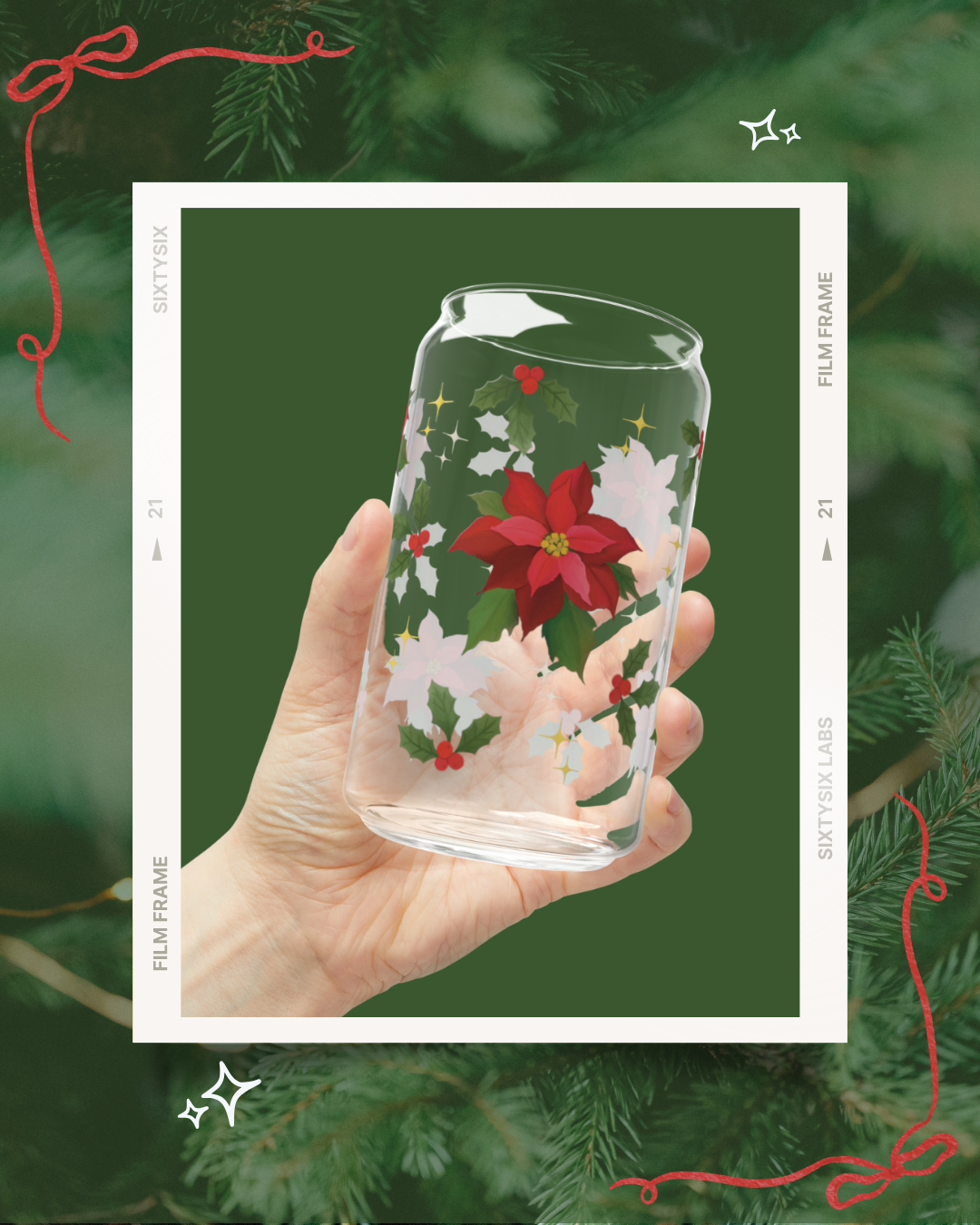 Holiday Sipper Glass, 16oz
